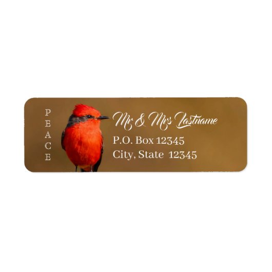 Peace Bird Return Address Labels (Voorkant)