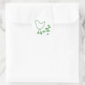 Peace Bird Ronde Sticker (Tas)