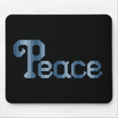 Peace Black Mousepad Muismat (Voorkant)