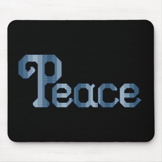 Peace Black Mousepad Muismat (Voorkant)
