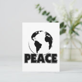Peace Black&White Earth Light Briefkaart (Staand voorkant)