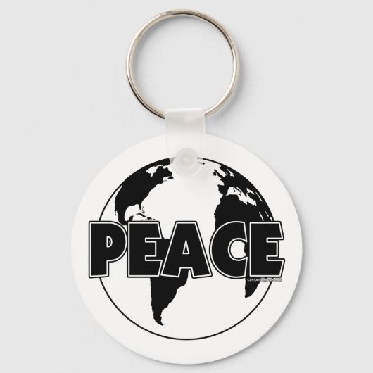 Peace Black&White Earth Light Sleutelhanger (Voorkant)