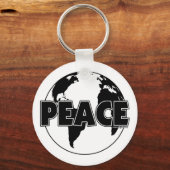 Peace Black&White Earth Light Sleutelhanger (Voorkant)