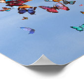 PEACE Blue Sky Butterflies | Motivational Hope Art Poster (Hoek)