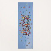 PEACE Blue Sky Butterflies | Motivational Hope Joy Yogamat (Voorkant)