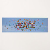 PEACE Blue Sky Butterflies | Motivational Hope Joy Yogamat (Voorkant (horizontaal))