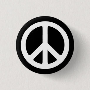 Peace BnW Ronde Button 3,2 Cm