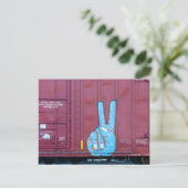 Peace Boxcar Art Briefkaart (Staand voorkant)