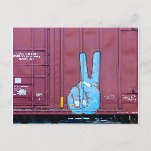 Peace Boxcar Art Briefkaart (Voorkant)
