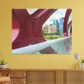 Peace Bridge uitzicht op Calgary skyline Canvas Afdruk (Insitu (Woonkamer))