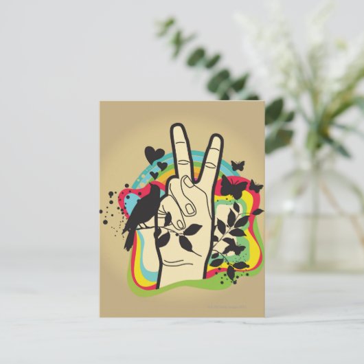 Peace Briefkaart (Staand voorkant)