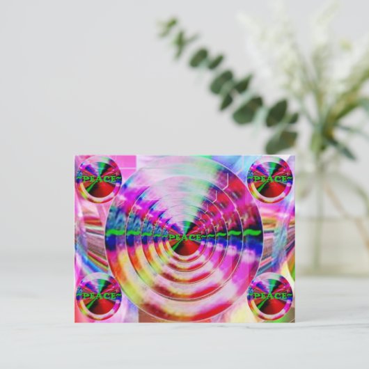 ~PEACE~ BRIEFKAART (Staand voorkant)