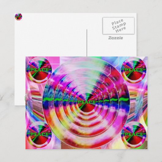 ~PEACE~ BRIEFKAART (Voorkant / Achterkant)