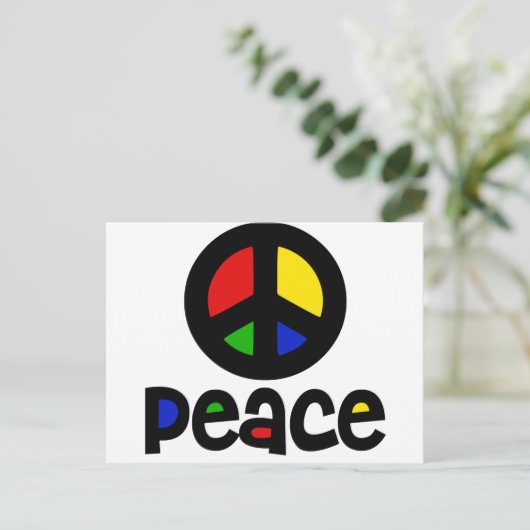 Peace Briefkaart (Staand voorkant)