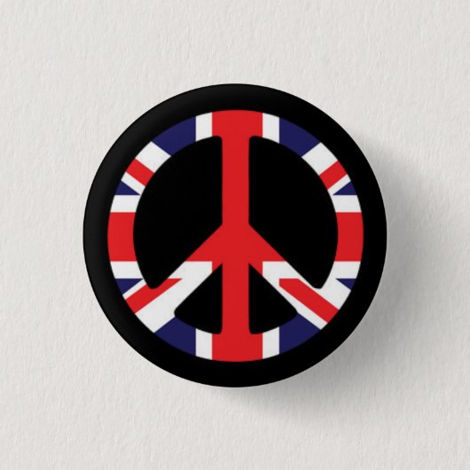 Peace British Ronde Button 3,2 Cm (Voorkant)