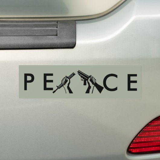 Peace Broken Rifle Bumpersticker (Op auto)