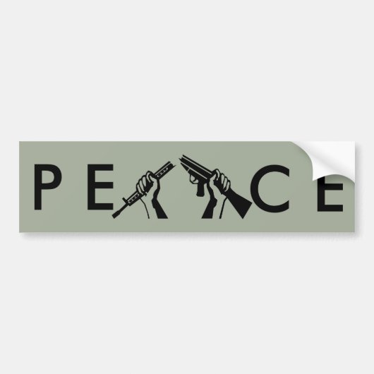 Peace Broken Rifle Bumpersticker (Voorkant)