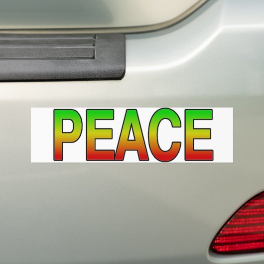 Peace bumper sticker (Op auto)