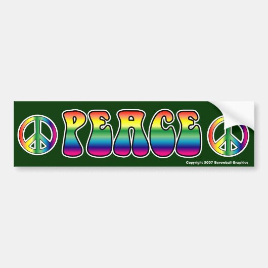 Peace Bumpersticker (Voorkant)