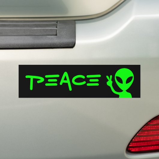 Peace Bumpersticker (Op auto)
