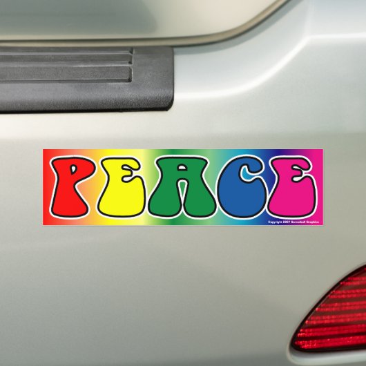 Peace Bumpersticker (Op auto)
