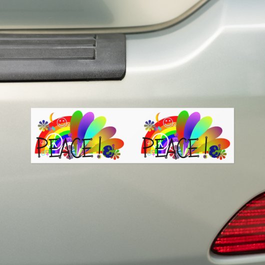 Peace Bumpersticker (Op auto)