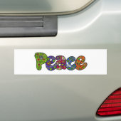 Peace Bumpersticker (Op auto)