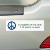 Peace Bumpersticker (Op auto)