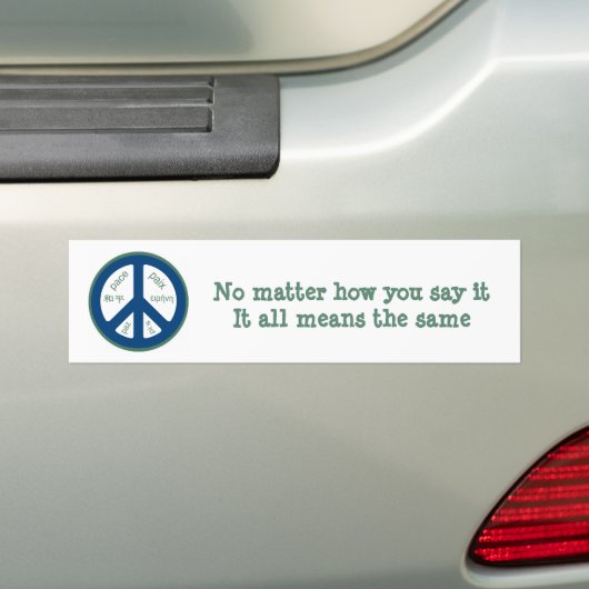 Peace Bumpersticker (Op auto)