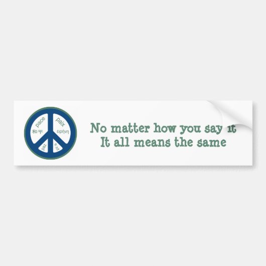 Peace Bumpersticker (Voorkant)