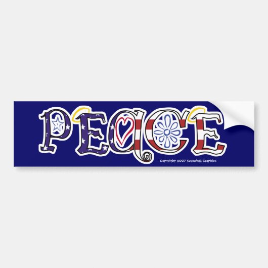 Peace Bumpersticker (Voorkant)