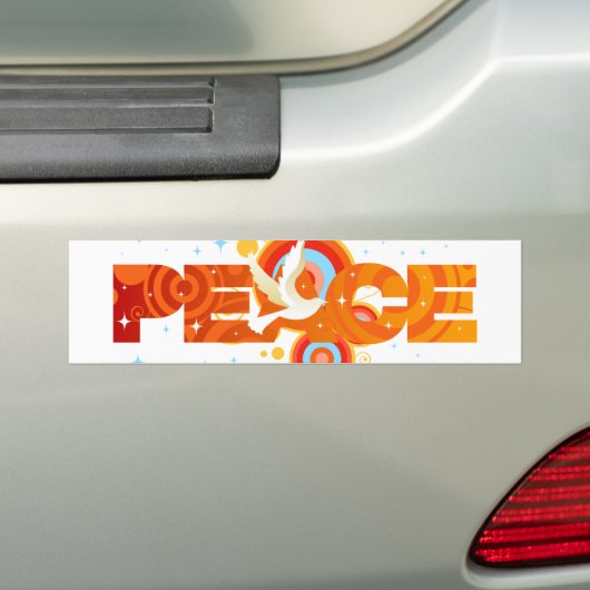 PEACE-Bumpersticker Bumpersticker (Op auto)