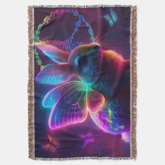 Peace Bunny Deken (Voorkant Verticaal)