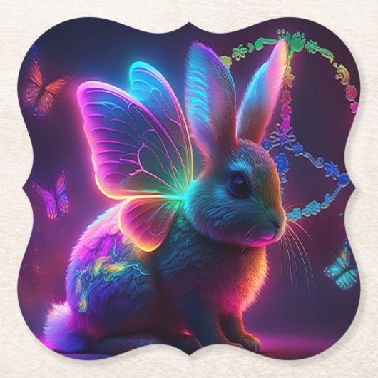 Peace Bunny Kartonnen Onderzetters (Voorkant)