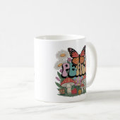 Peace Butterfly Art Design Koffiemok (Voorkant rechts)