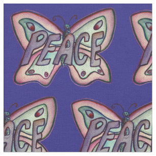 Peace Butterfly Inspirerend kunststofmateriaal Stof