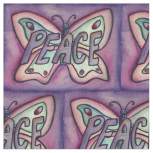 Peace Butterfly Inspirerend kunststofmateriaal Stof