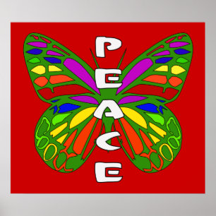 Peace Butterfly Poster