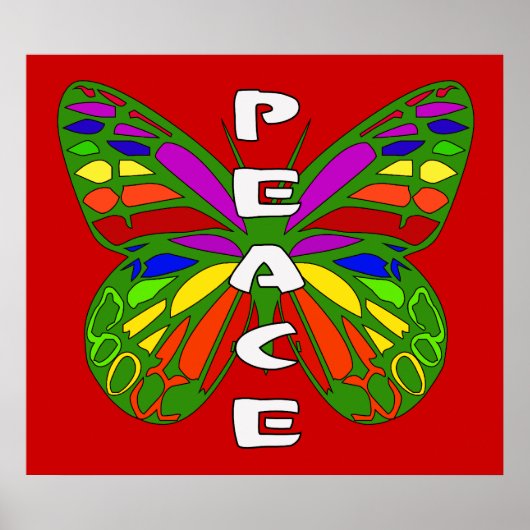 Peace Butterfly Poster (Voorkant)