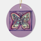 Peace Butterfly Word Art Gift Holiday Ornament (Links)