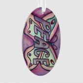 Peace Butterfly Word Art Gift Holiday Ornament (voorkant)