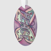 Peace Butterfly Word Art Gift Holiday Ornament (voorkant)