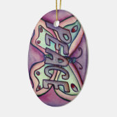 Peace Butterfly Word Art Gift Holiday Ornament (Links)