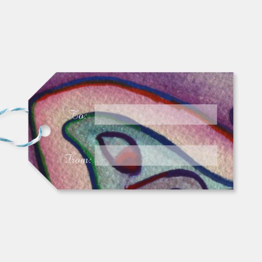 Peace Butterfly Word Custom Card-Labels Cadeaulabel (Achterkant Horizontaal)