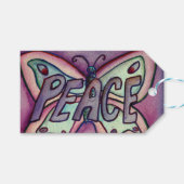 Peace Butterfly Word Custom Card-Labels Cadeaulabel (Voorkant (Horizontaal))