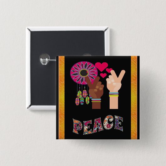 Peace Button (Voorkant /achterkant)