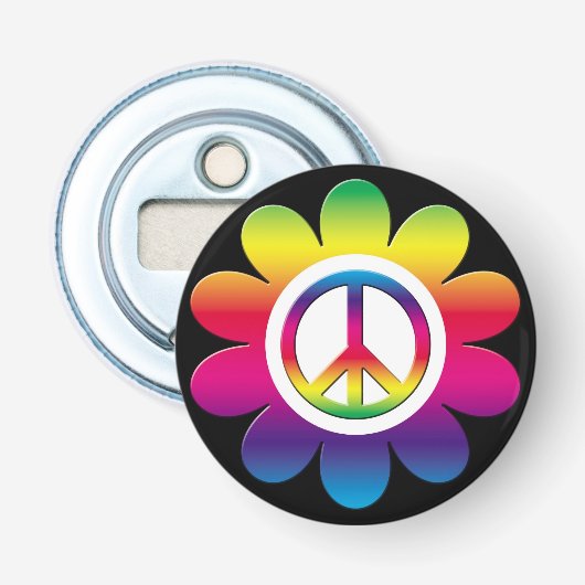 Peace Button Flesopener (Voorkant)