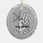 Peace caduceus-verpleegkundige keramisch ornament (Links)