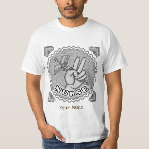 Peace caduceus-verpleegkundige t-shirt