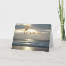 Peace Calm Ocean Photo Handcrafted Seashell